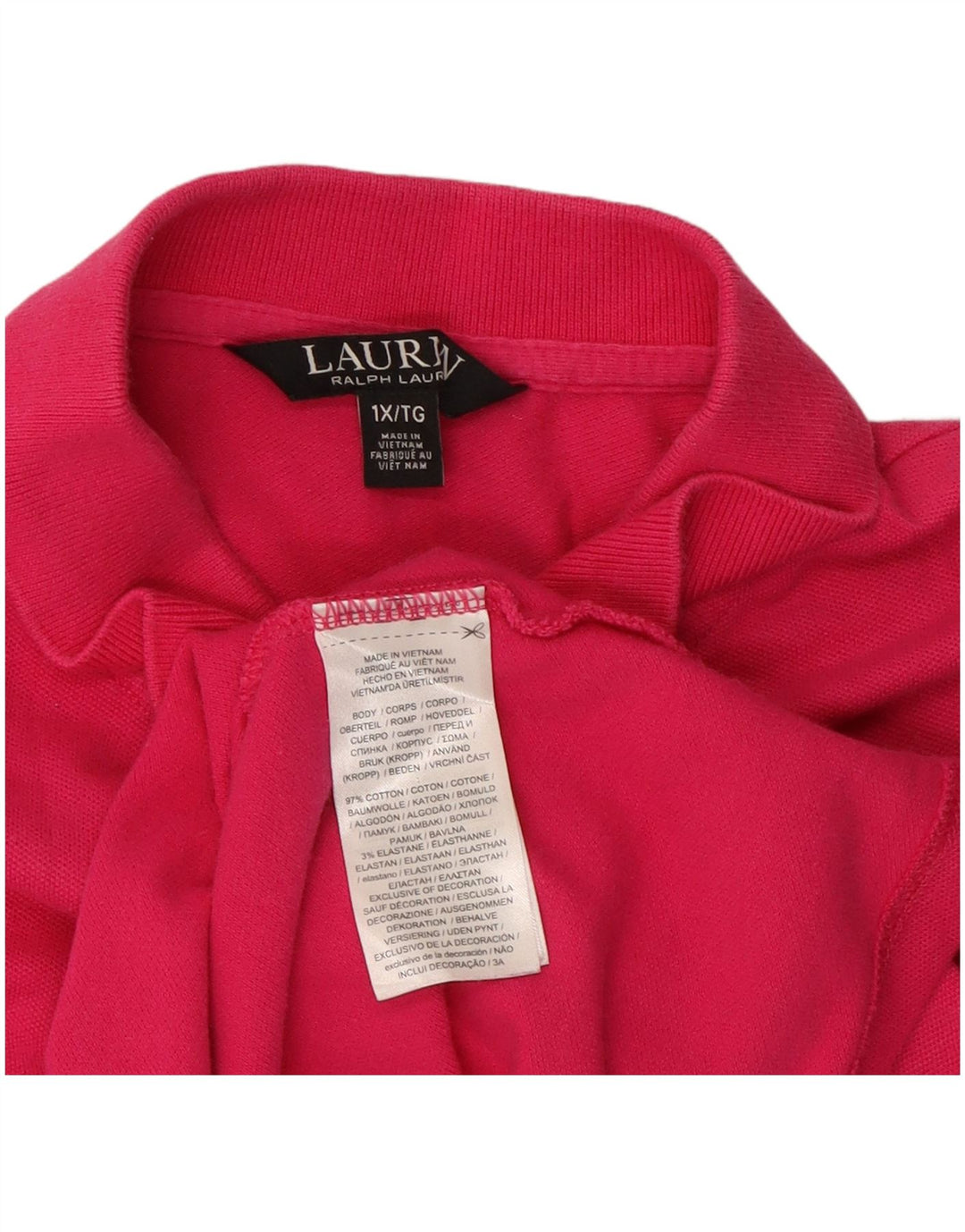 RALPH LAUREN Ženska polo majica UK 18 XL, ružičasti pamuk