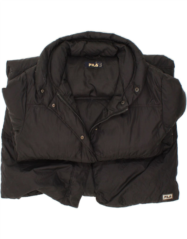FILA Womens Padded Coat IT 46 Large Black Polyamide Vintage Fila and Second-Hand Fila from Messina Hembry 