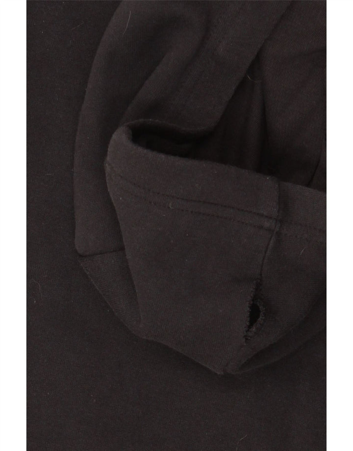 ADIDAS dječački široki pulover s kapuljačom i patentnim zatvaračem, 14-15 godina, crni pamuk