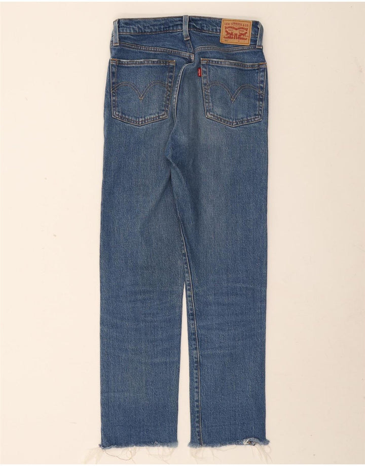 Levi's ženske 501 ravne traperice W26 L28 plavi pamuk