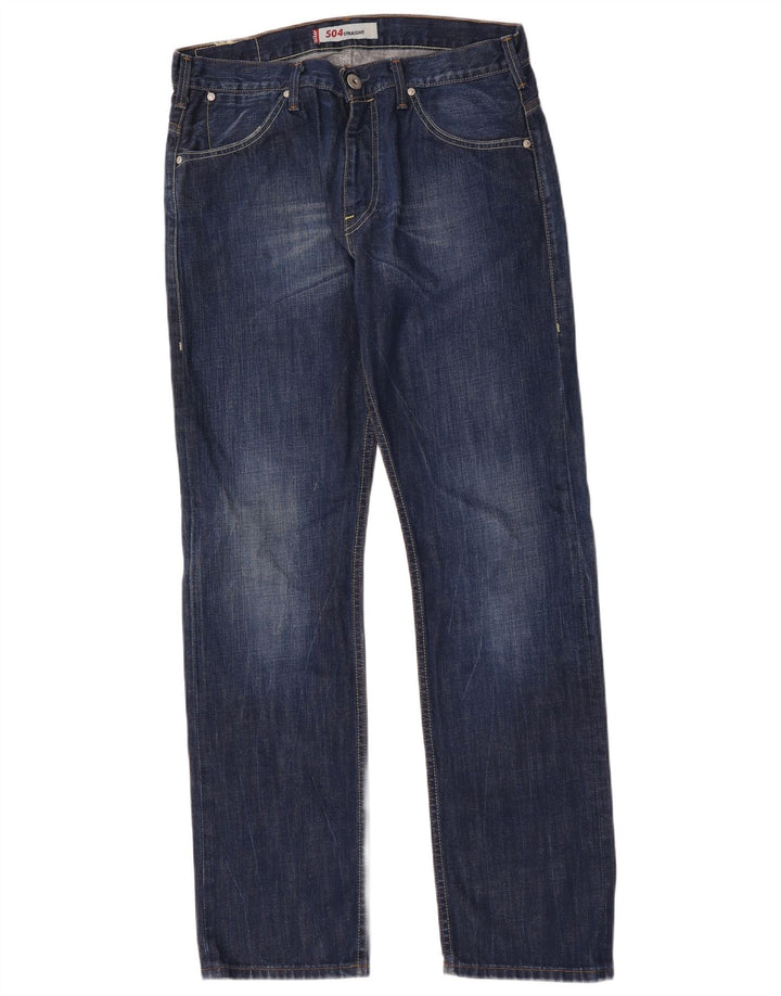 Levi's muške 504 ravne traperice W33 L32 plavi pamuk