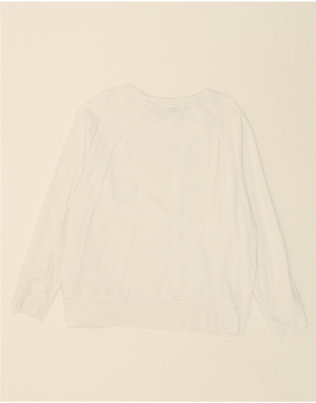 DKNY Womens Graphic Oversized Sweatshirt Jumper UK 10 Small White Cotton Vintage Dkny and Second-Hand Dkny from Messina Hembry 