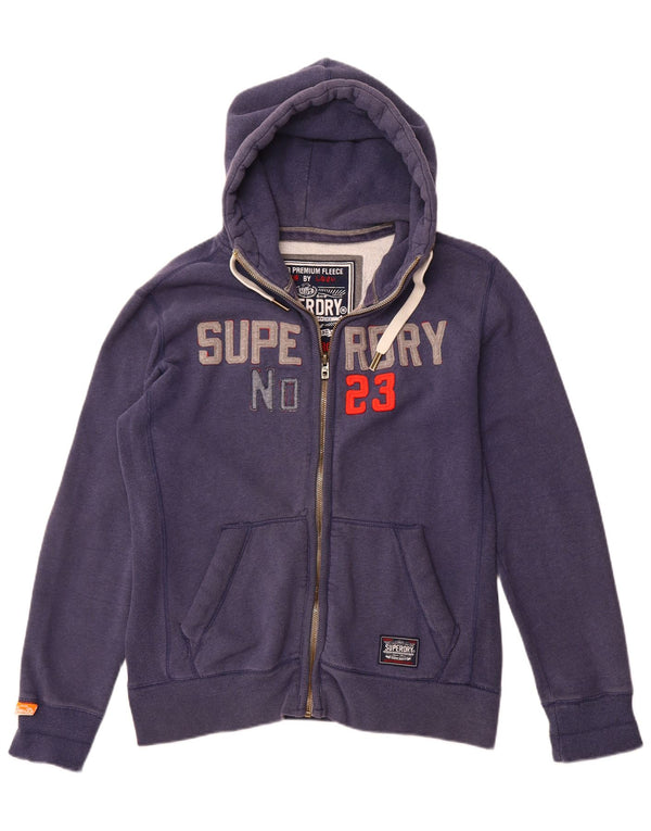 Superdry muški pulover s kapuljačom s patentnim zatvaračem XL tamnoplavi pamuk