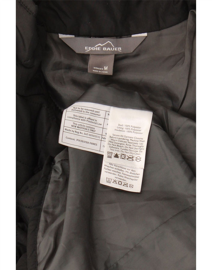 EDDIE BAUER Womens Quilted Jacket UK 14 Medium Black Polyester Vintage Eddie Bauer and Second-Hand Eddie Bauer from Messina Hembry 