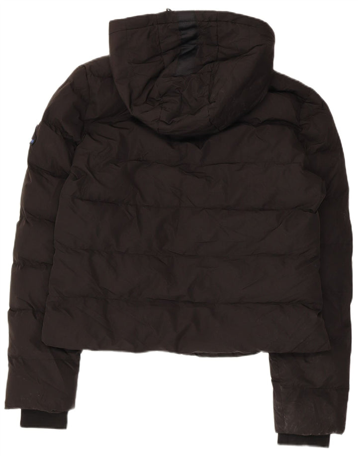 SUPERDRY ženska podstavljena jakna s kapuljačom UK 12 srednji crni poliester