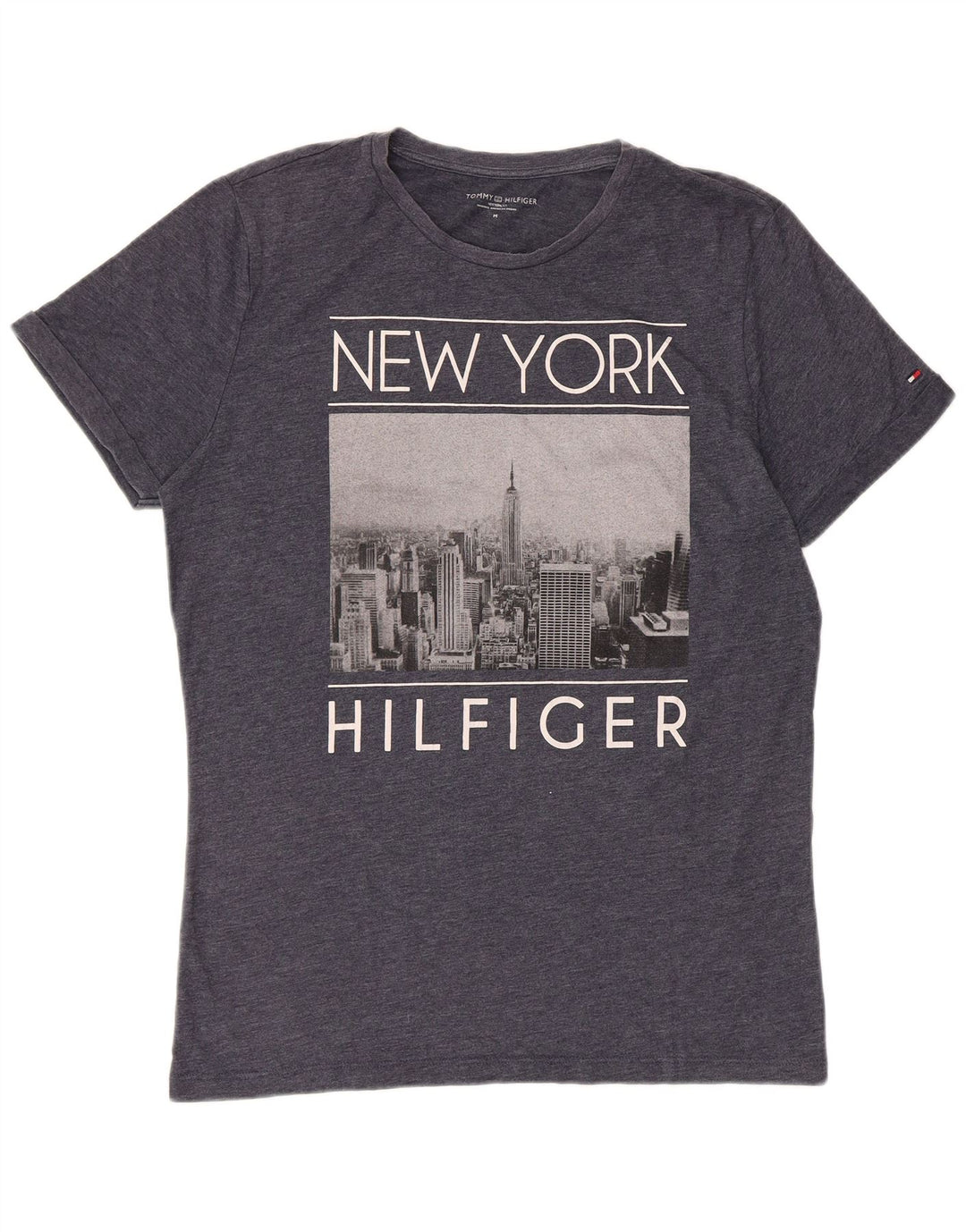Tommy Hilfiger muška majica kratkih rukava srednje siva s grafičkim motivima