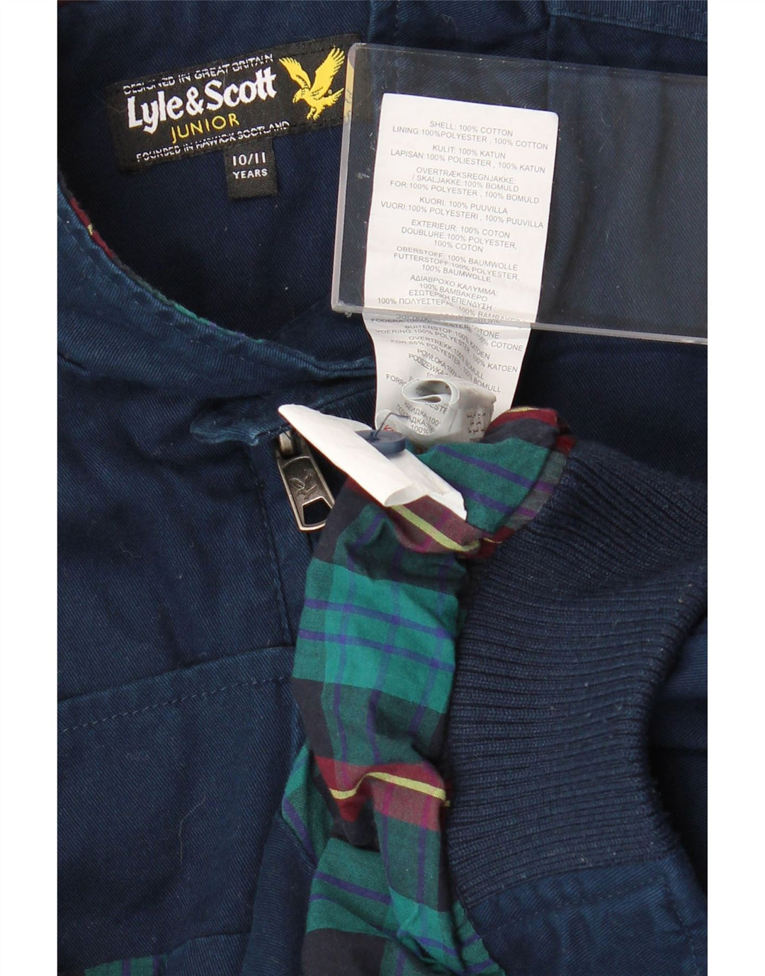 Lyle & Scott Bomber jakna za dječake 10-11 godina tamnoplavi pamuk