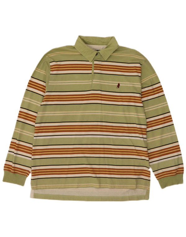 Marlboro Classics Muška polo majica za ragbi velike pamučne zelene pruge