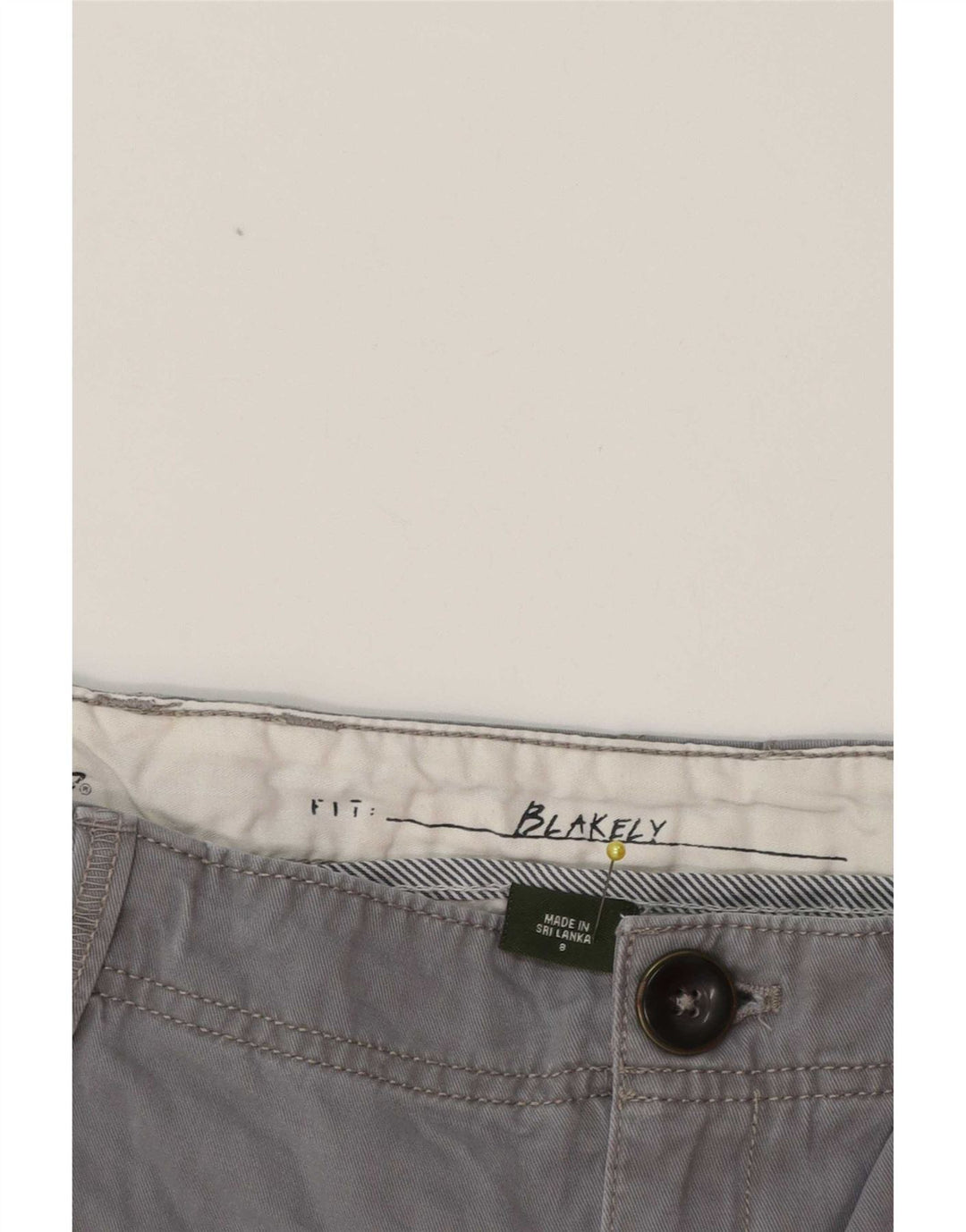 Eddie Bauer Ženske chino kratke hlače US 8 srednje W30 sivi pamuk
