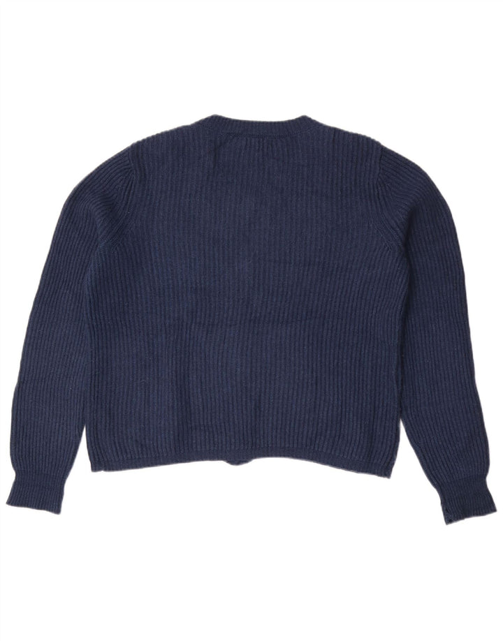 Massimo Dutti ženski kratki kardigan pulover UK 10 Mali tamnoplavi