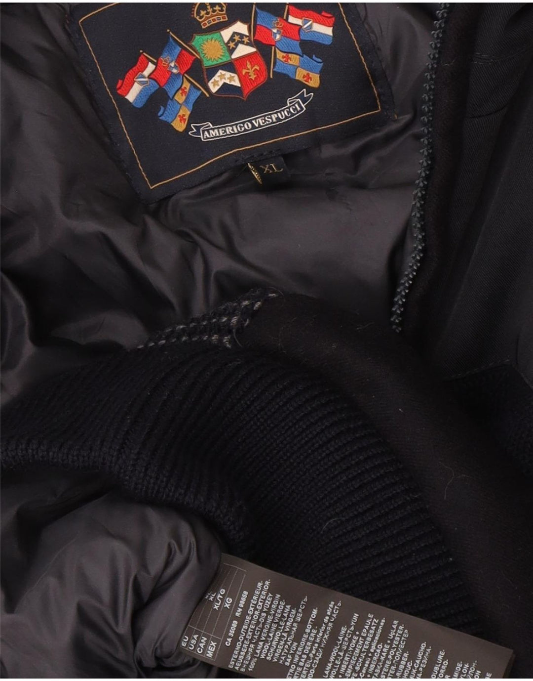 Amerigo Vespucci muška bomber jakna UK 42 XL tamnoplavi poliester