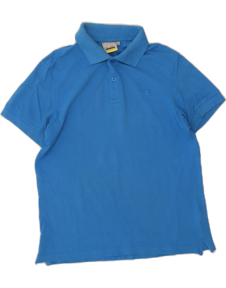 DIADORA Mens Polo Shirt Small Blue Cotton Vintage Diadora and Second-Hand Diadora from Messina Hembry 