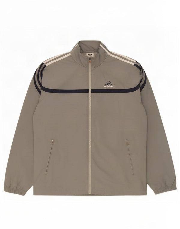 Adidas muška trenirka s grafičkim motivima, gornja jakna UK 40/42 srednje sivi poliester