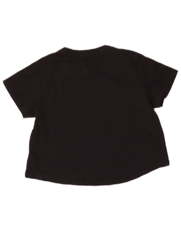 Nike Girls Crop Graphic T-Shirt Top 10-11 Years Srednje crni pamuk