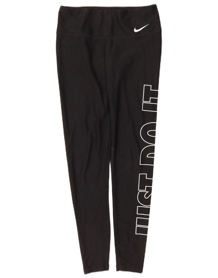 Nike Ženske Dri Fit Graphic Leggings UK 8 Male crne poliesterske