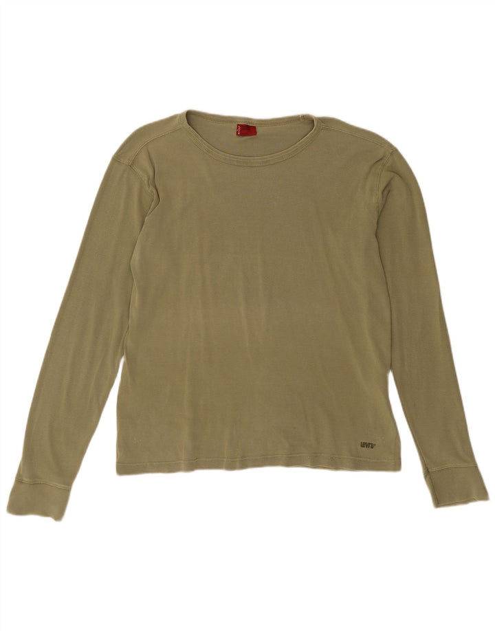 LEVI'S Mens Top Long Sleeve Medium Khaki Cotton