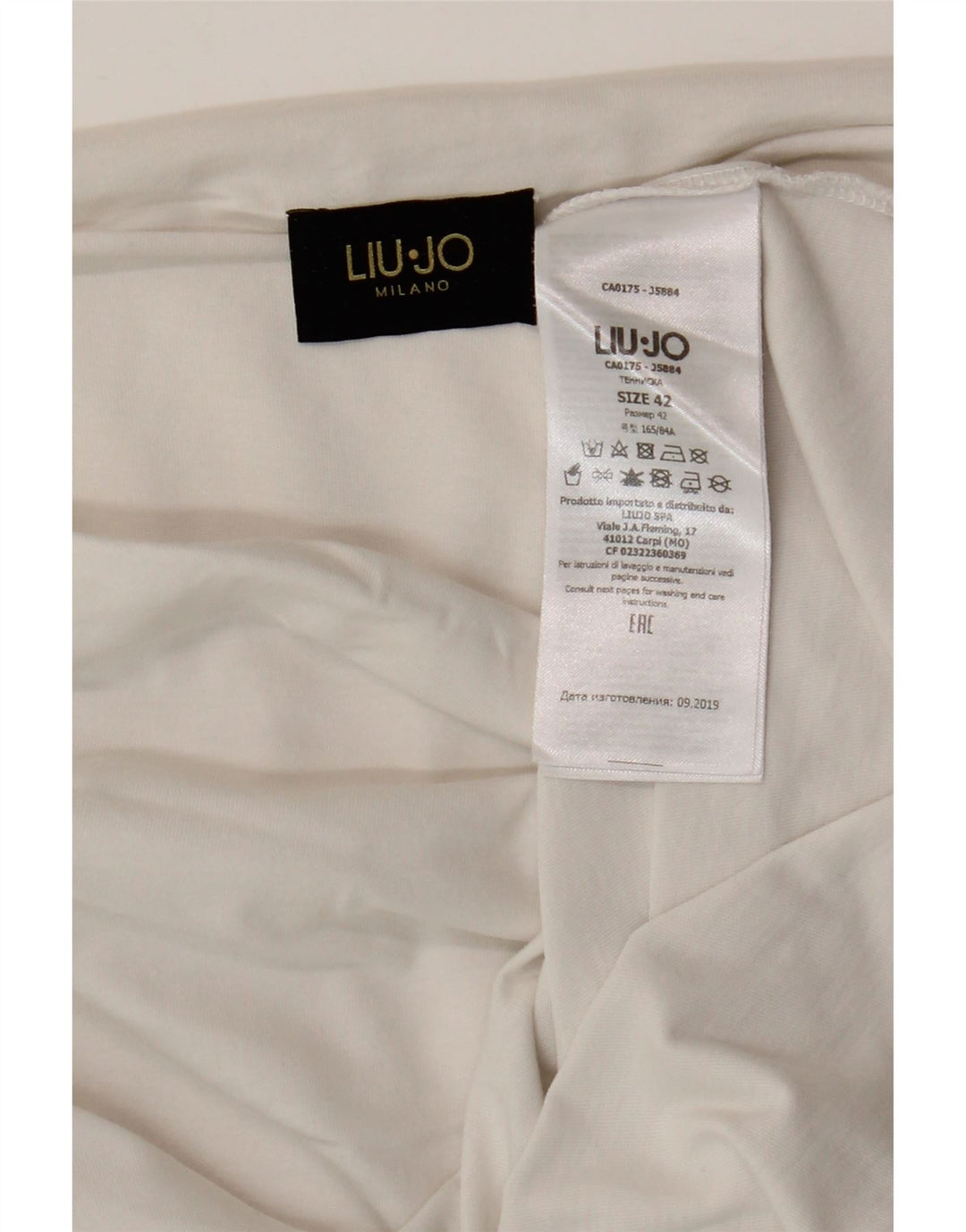 Liu Jo ženska majica kratkih rukava IT 42, srednji bijeli pamuk