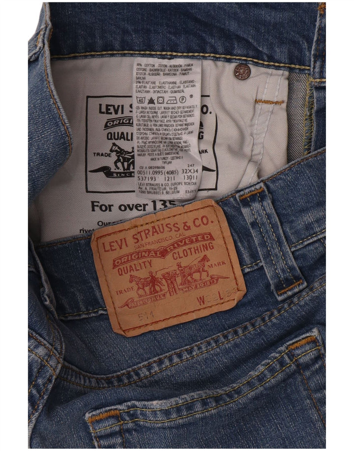 Levi's ženske 511 uske traperice W32 L26 plavi pamuk
