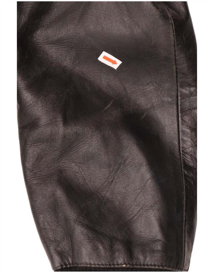 Vintage muška kožna jakna UK 38 srednje crna klasična