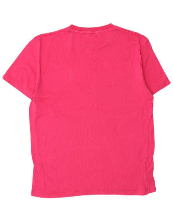 Zara Womens T-Shirt Top UK 14 Medium Pink Cotton