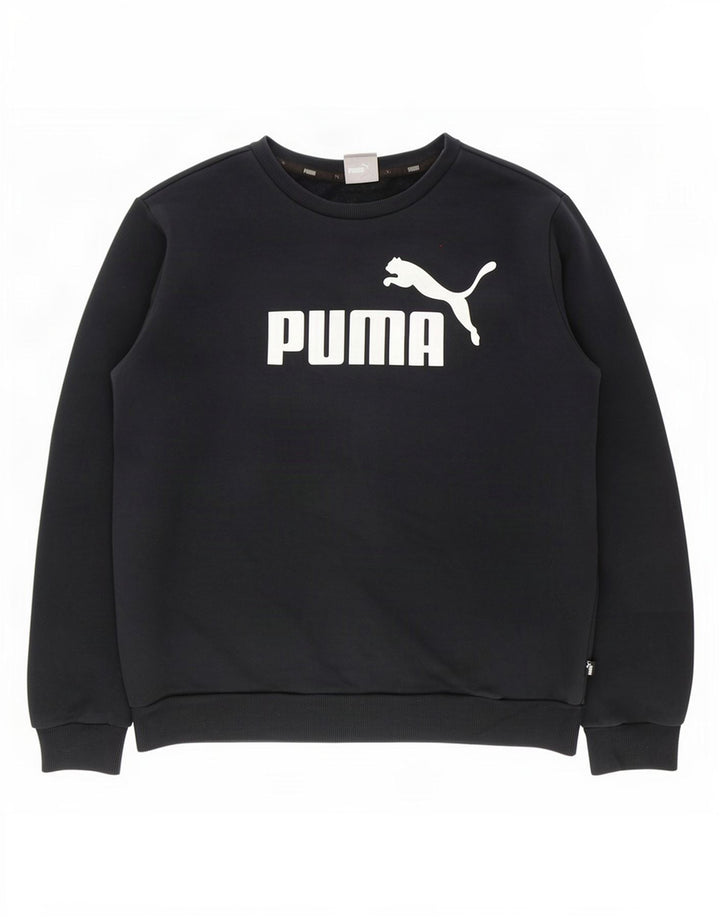 Puma muška trenirka s grafičkim motivima Srednji crni pamuk