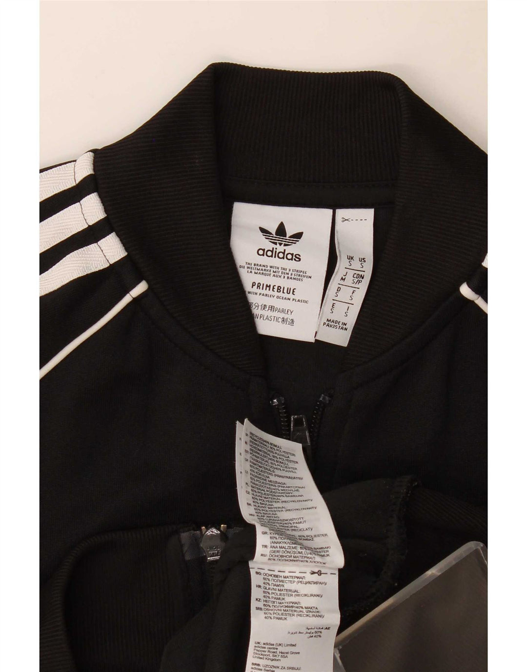 Adidas plava muška trenirka mala crna poliesterska jakna