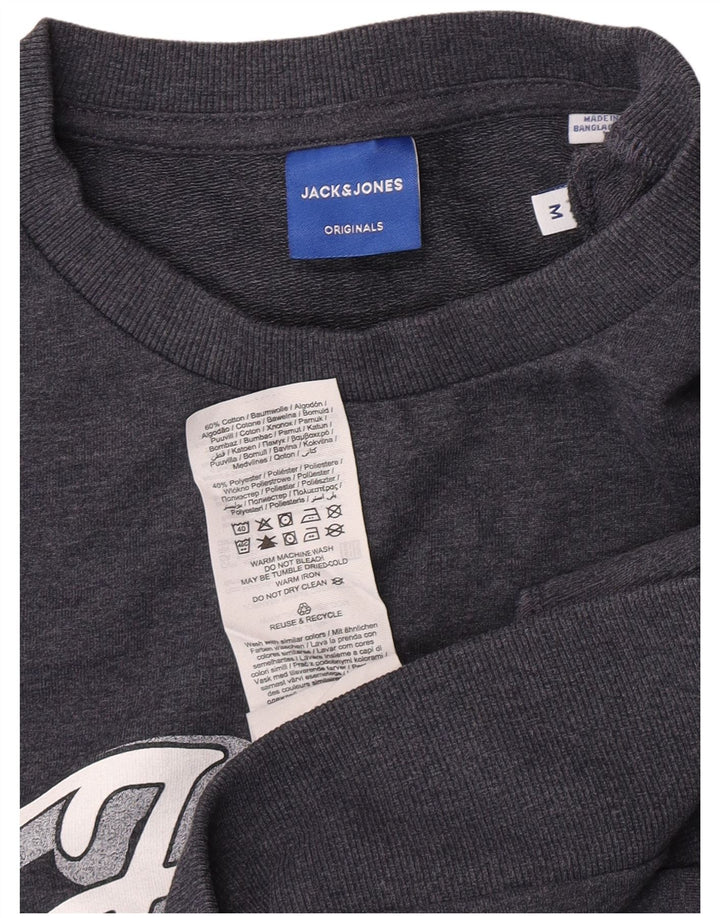 Jack & Jones muški džemper s grafičkim motivima, srednje plavi flekasti pamuk
