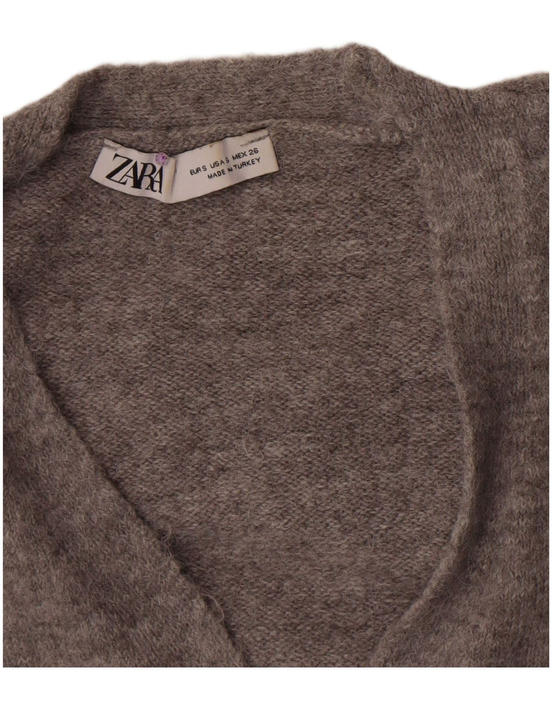 Zara ženski kratki kardigan pulover UK 8 Small Gray