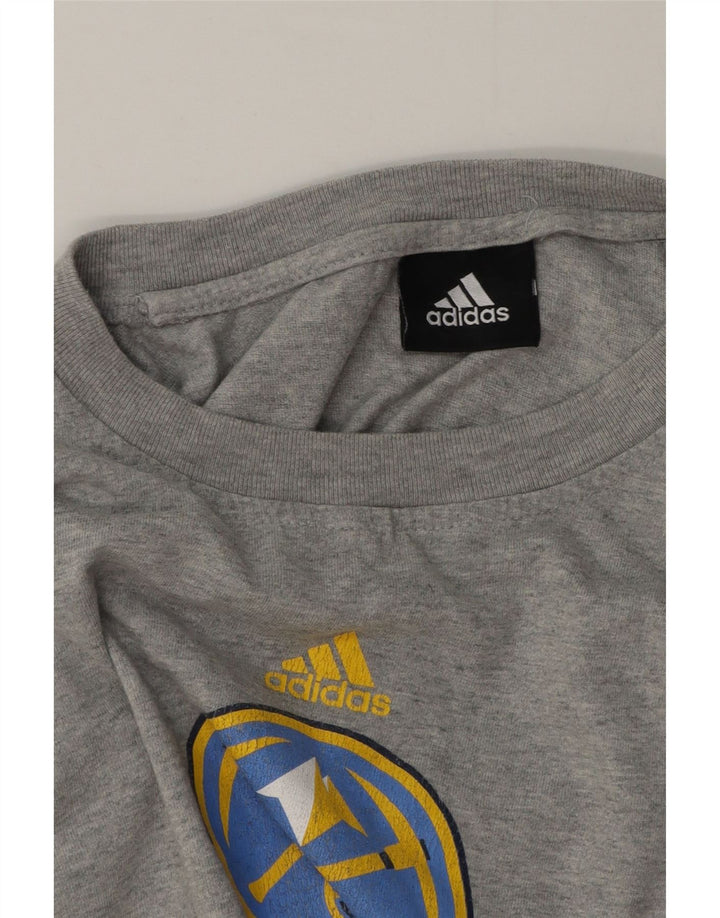 Adidas muška majica Denver Nuggets s grafičkim motivima dugih rukava srednje sive boje