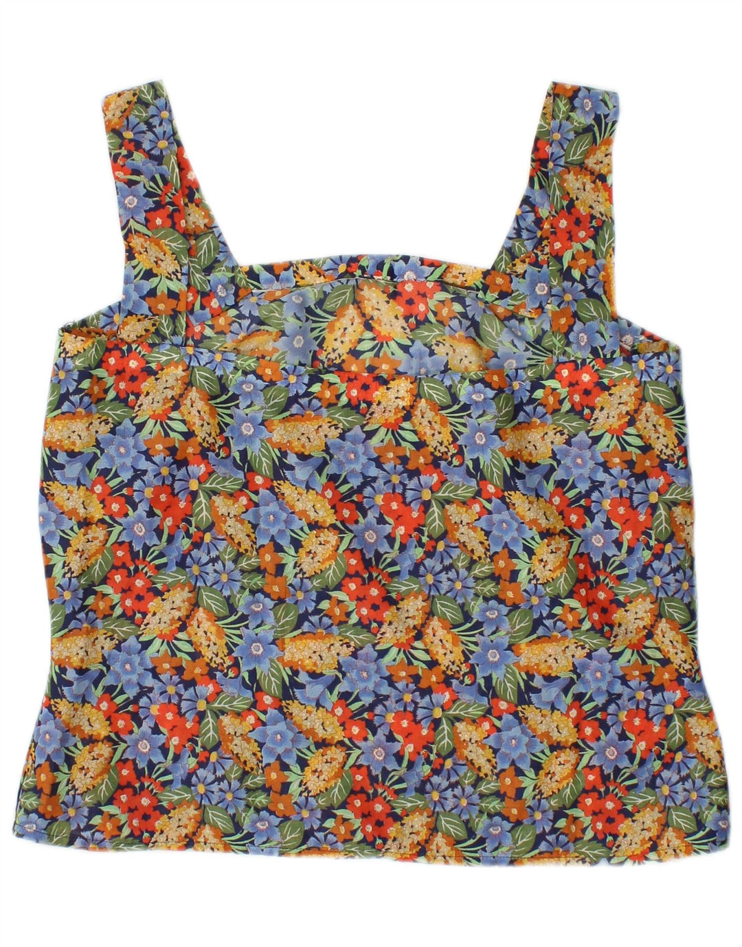 Vintage ženske Cami Top UK 10 malih raznobojnih cvjetnih