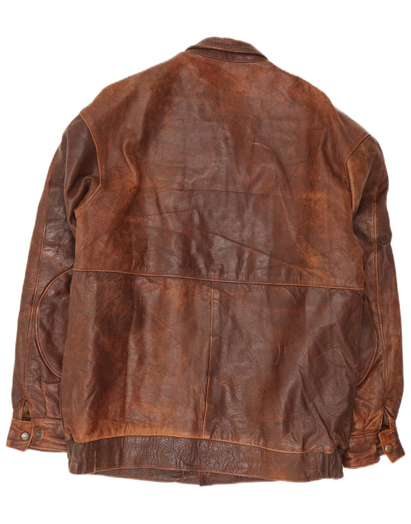 Vintage muška kožna jakna UK 40 Large Brown