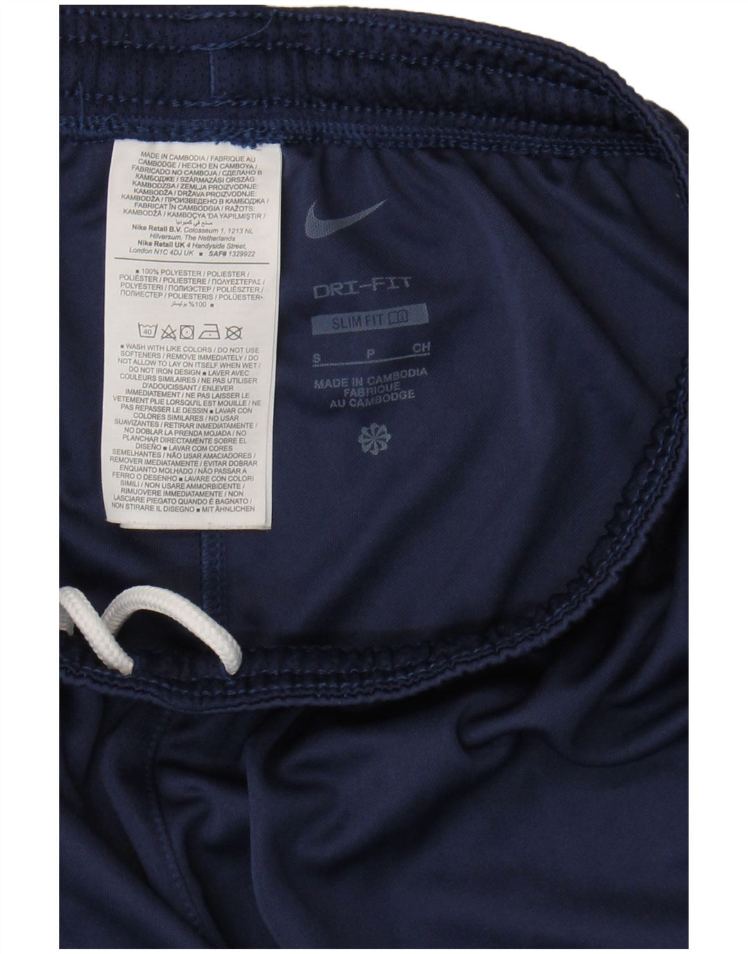 Male sportske kratke hlače Nike Dri Fit Slim Fit od tamnoplavog poliestera