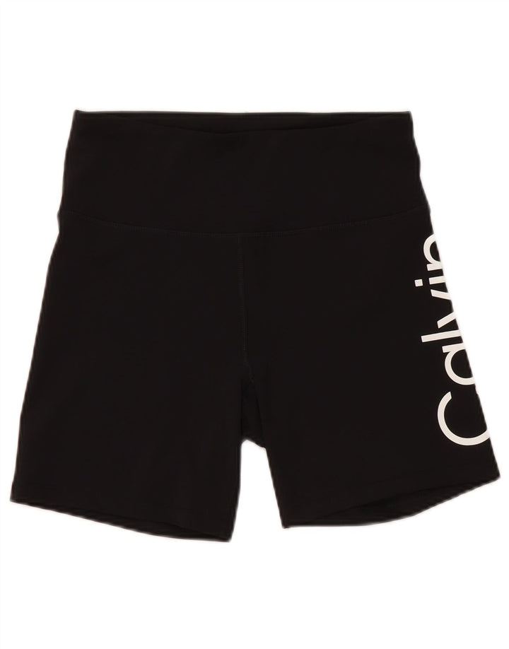 Calvin Klein Ženske kratke sportske hlače s grafičkim motivima UK 12 Srednji crni poliester