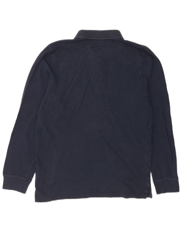 Tommy Hilfiger muška polo majica dugih rukava Srednje tamnoplavi pamuk