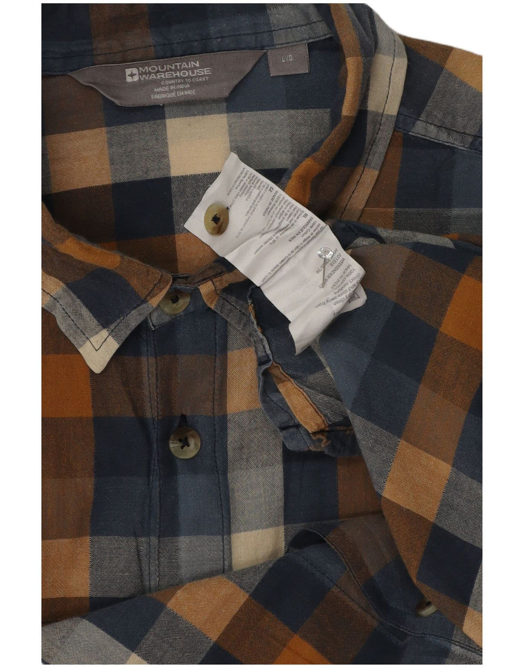 Mountain Warehouse muška flanelska košulja kratkih rukava, velika tamnoplava kocka