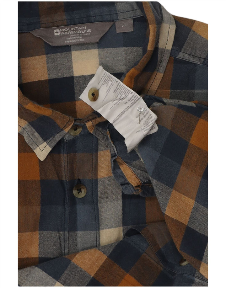 Mountain Warehouse muška flanelska košulja kratkih rukava, velika tamnoplava kocka