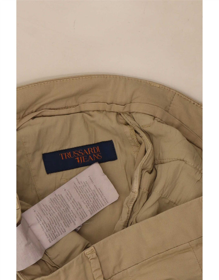 Trussardi ženske kratke chino hlače W30 srednje bež pamuk
