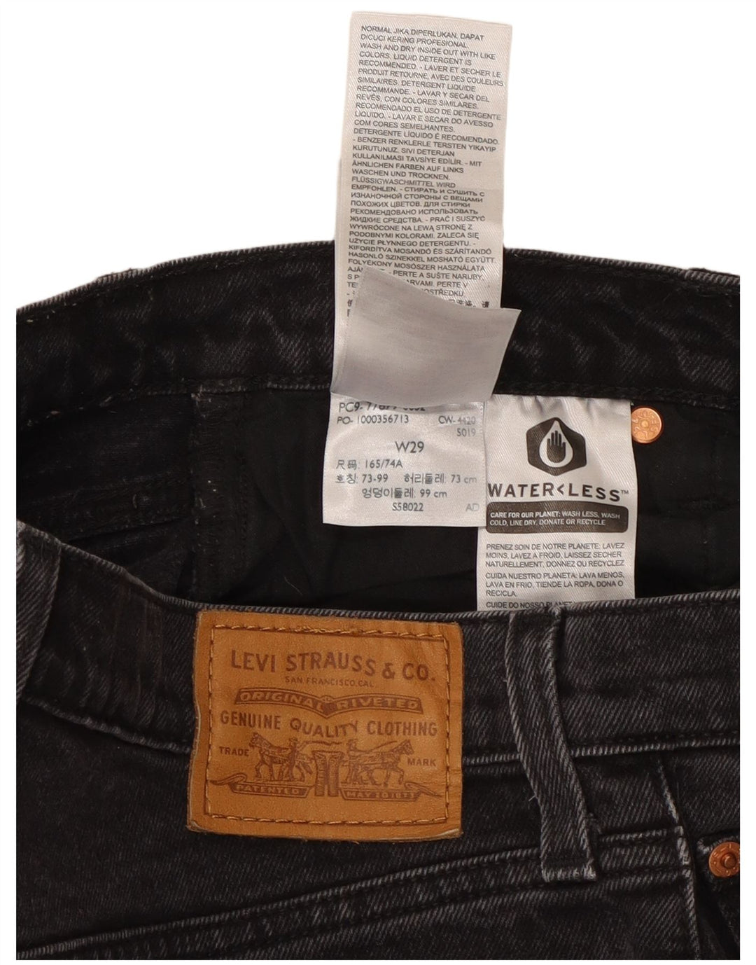 Levi's ženske traper kratke hlače W29 Srednje crni pamuk