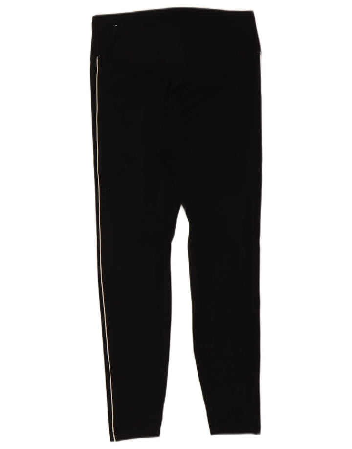 Nike Ženske Dri Fit Graphic Crop Leggings UK 12 Srednje crni poliester