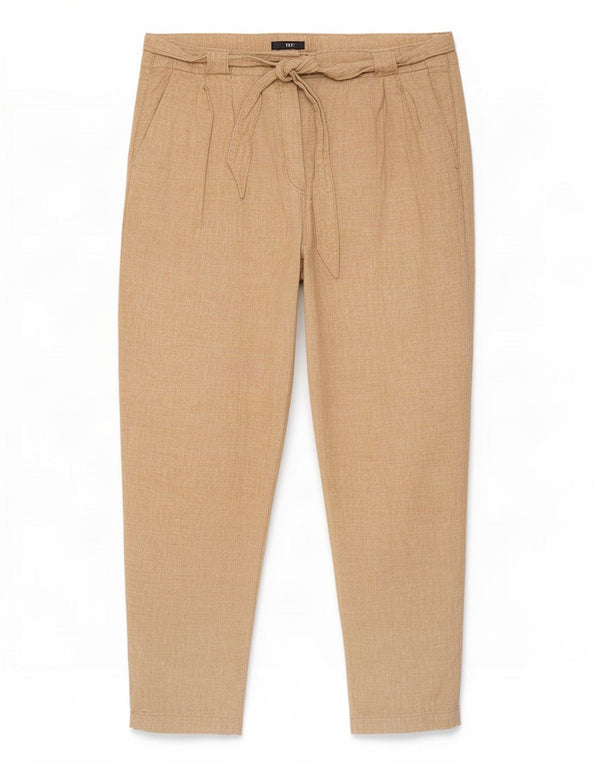 Marks & Spencer ženske sužene chino hlače UK 18 XL W38 L29 bež lan