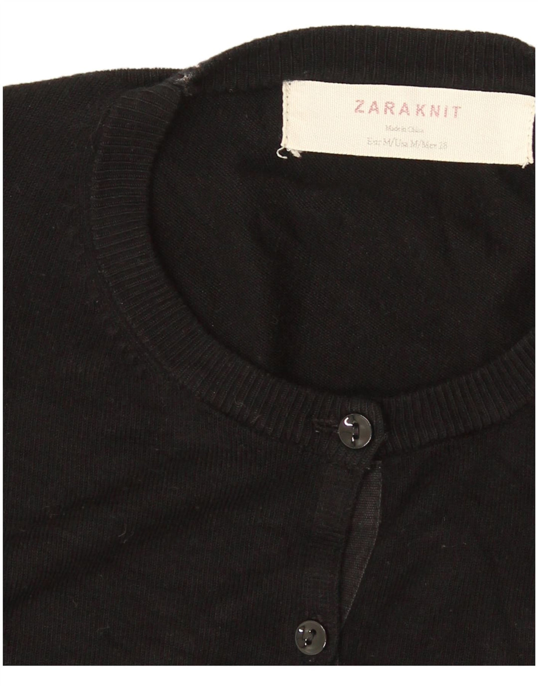 Zara ženski kardigan pulover UK 12 srednje crne boje