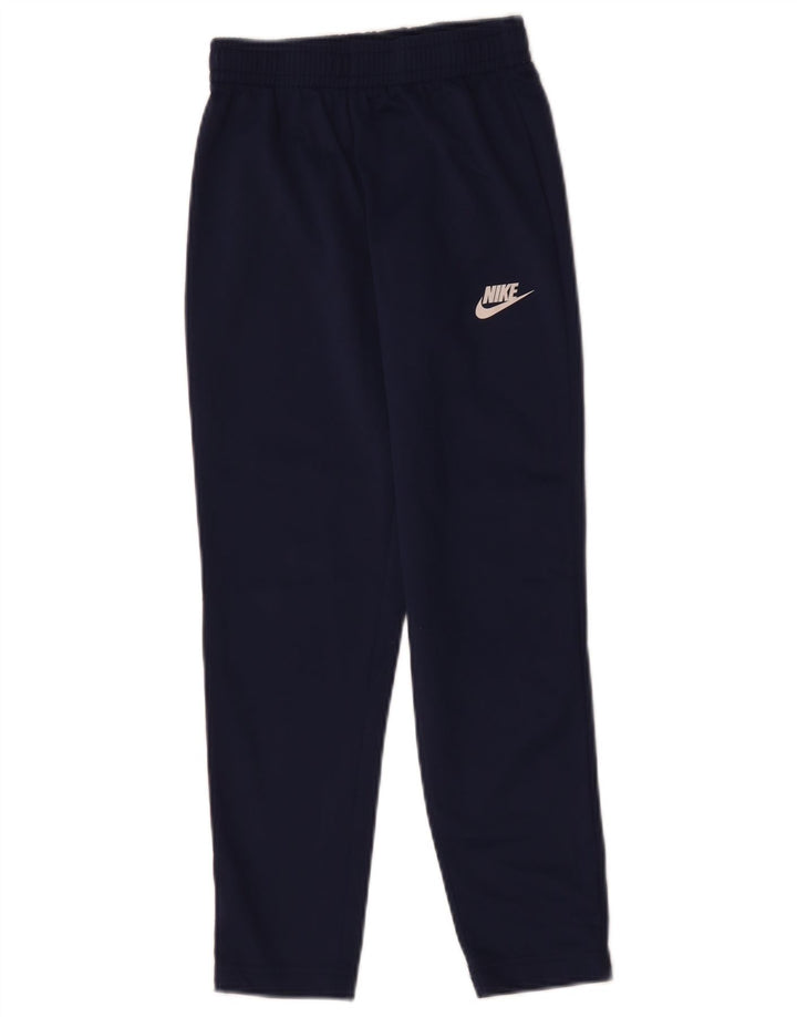 Nike Hlače za trenirku za dječake 8-9 godina, male tamnoplave poliesterske