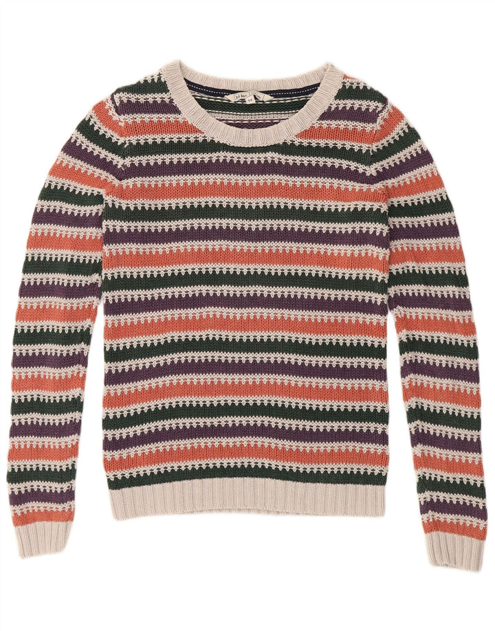 FAT FACE Womens Boat Neck Jumper Sweater UK 12 Medium Multicoloured