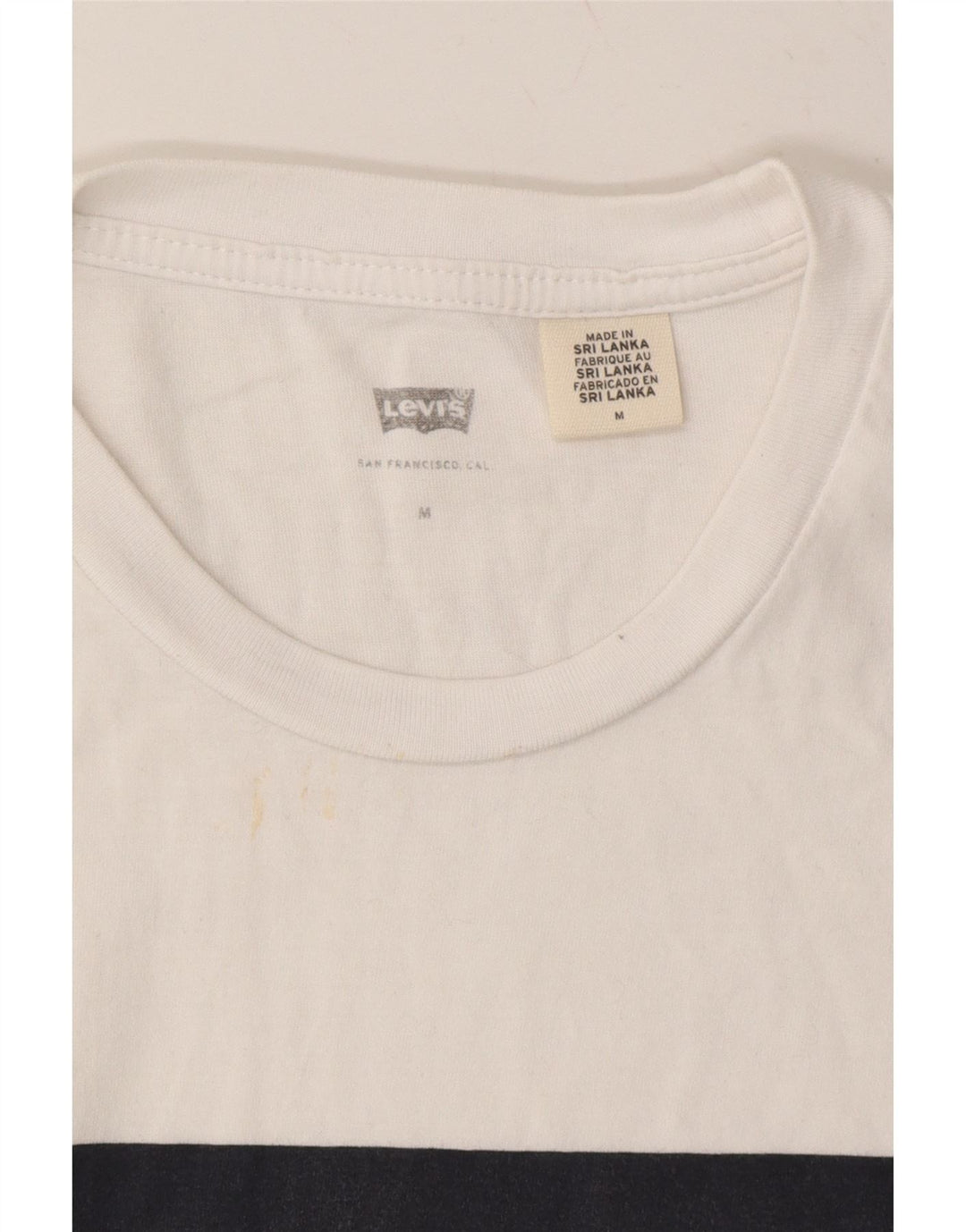 LEVI'S Mens Graphic T-Shirt Top Medium White Cotton Vintage Levi's and Second-Hand Levi's from Messina Hembry 