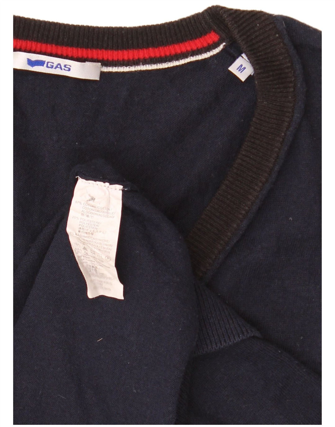 Gas muški kardigan džemper bez rukava Srednje tamnoplavi pamuk