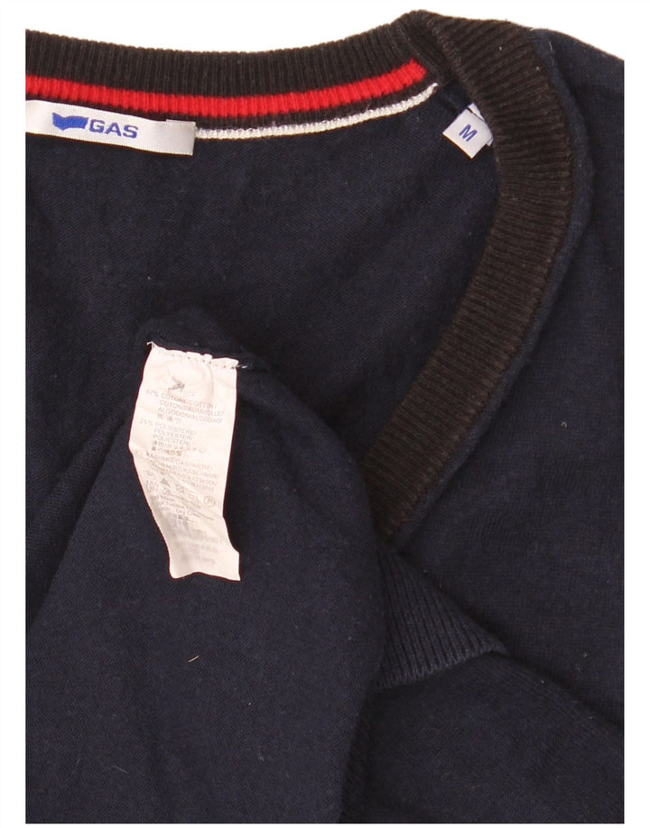 Gas muški kardigan džemper bez rukava Srednje tamnoplavi pamuk