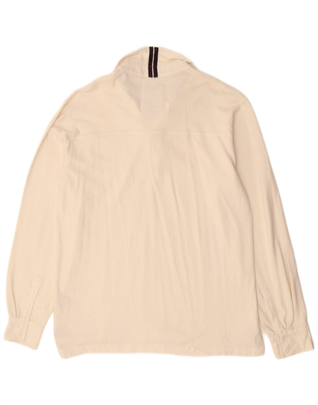 CREW ODJEĆA Muška polo majica dugih rukava Velika bijela pamučna