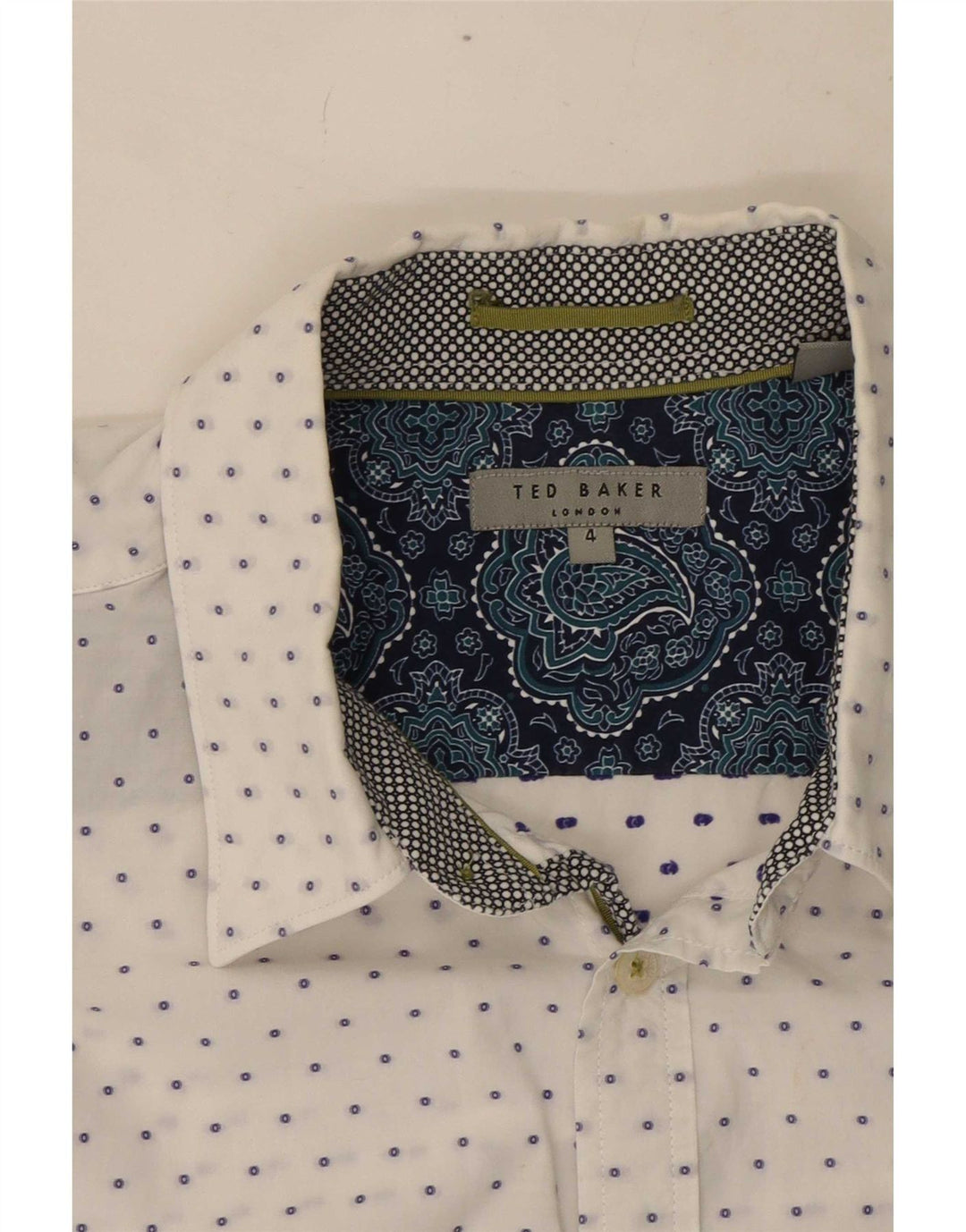 Muška košulja Ted Baker, veličina 4, pamuk s velikim bijelim točkama