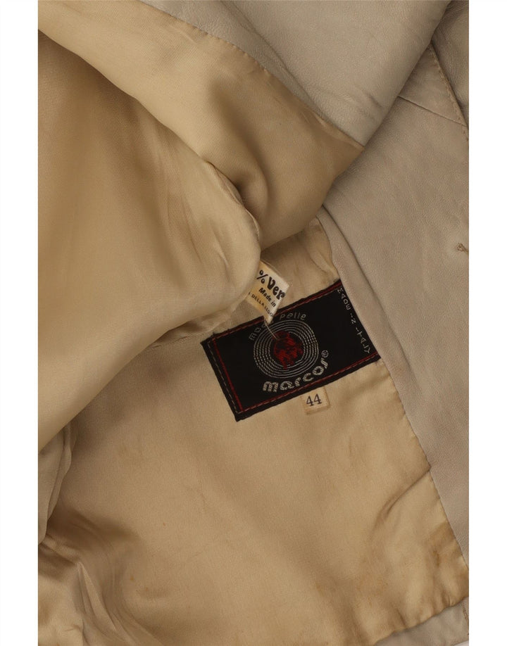 Marcos ženska kožna jakna sa 2 gumba IT 44 srednje bež kožna