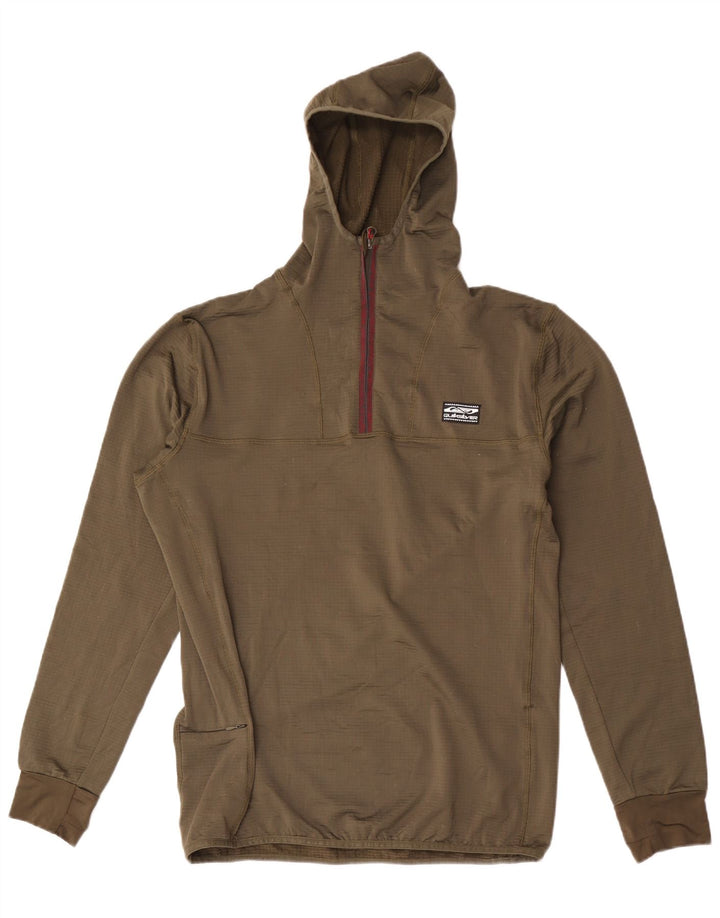 Quiksilver muška majica s kapuljačom na patentni izrez i veliki kaki poliester